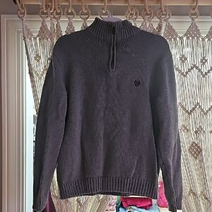 Chaps Men's Dark Gray Zip Up Sweater